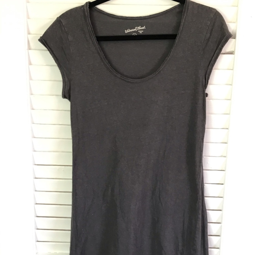 rough edge t shirt dress